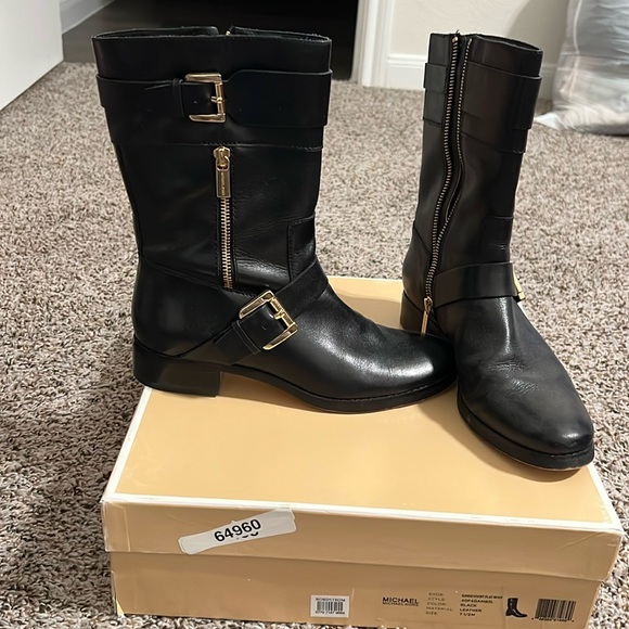 Michael Kors Gansevoort Flat Moto/Combat Boot - Picture 1 of 4